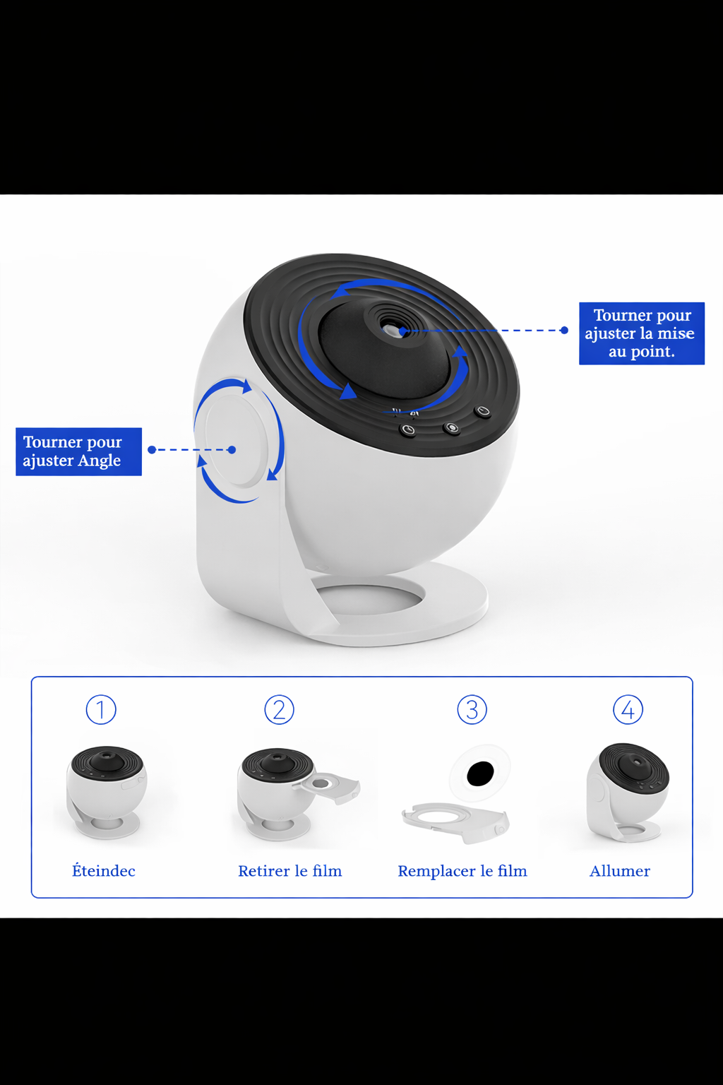 Projecteur Galaxie 360°
