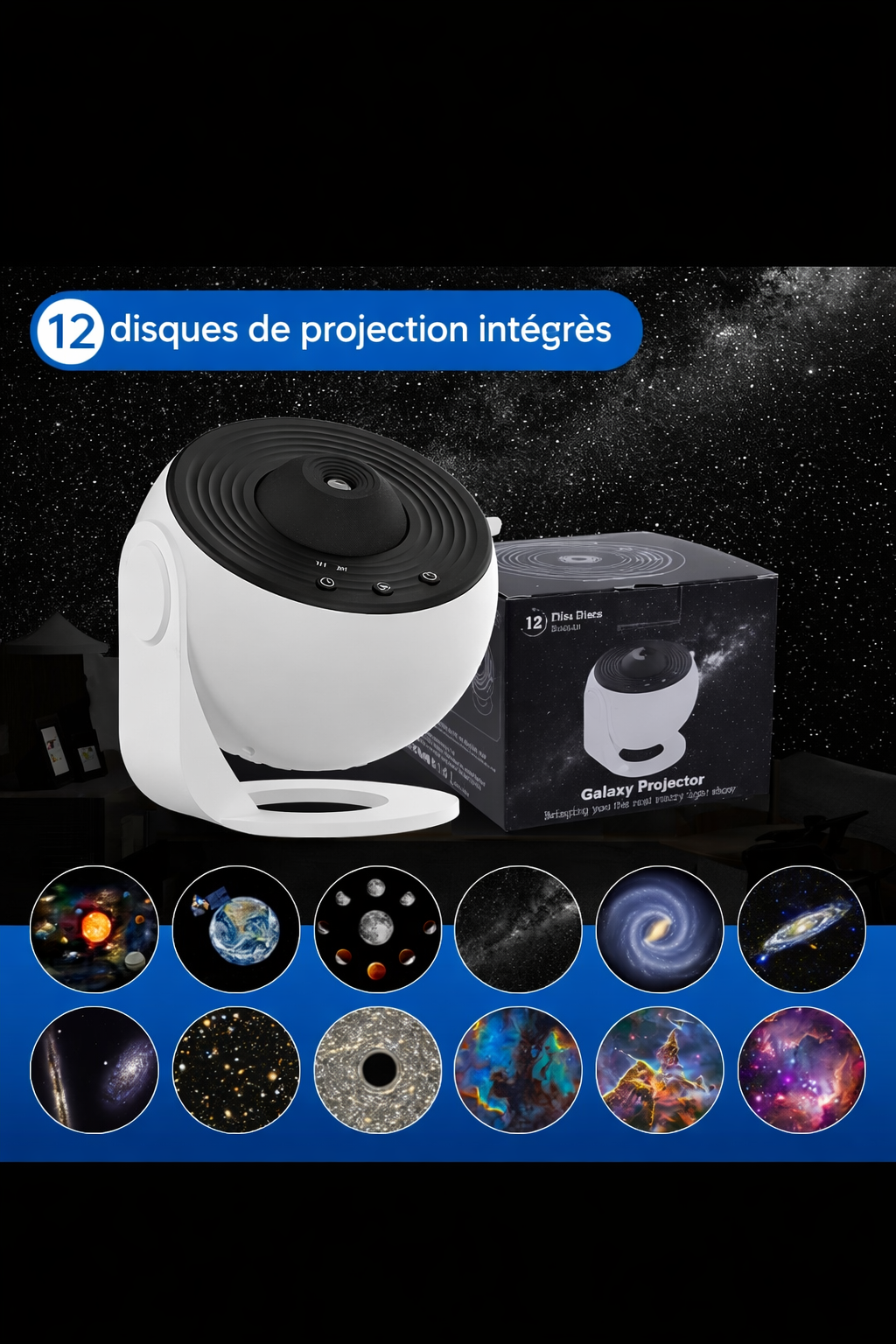 Projecteur Galaxie 360°