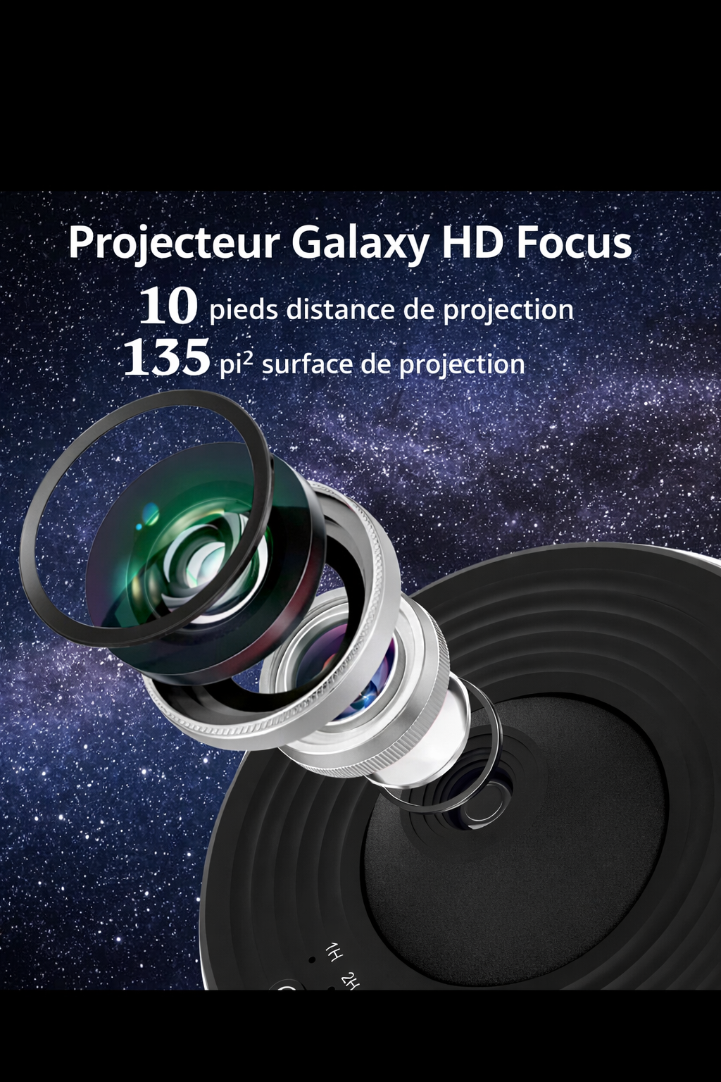 Projecteur Galaxie 360°